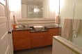 Elegant textures for this master bathroom.
