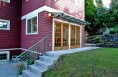 The new addition with doors to the kitchen.