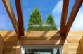 Double paned glass roof.