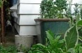 Water drains to rainwater pillow.