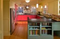 Lots of colors that resonate with each other and the oak floor.