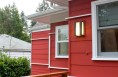 This addition seamless integrates with the existing home.